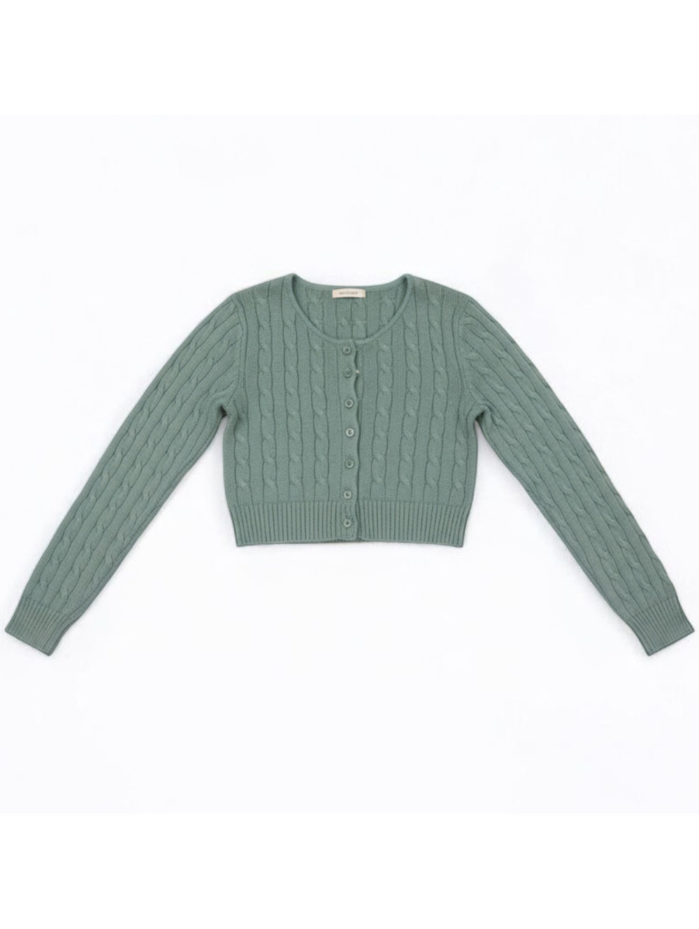 Gray Cable Knit Button Cardigan Womens Medium
